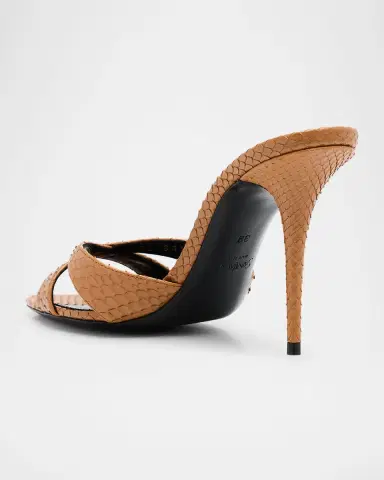 Saint Laurent Kirat Snake Mule Sandals | Thumbnail 4 Saint Laurent Kirat Snake Mule Sandals | Thumbnail 4