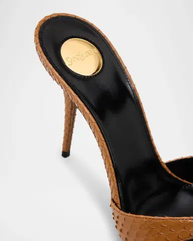 Saint Laurent Kirat Snake Mule Sandals | Thumbnail 5 Saint Laurent Kirat Snake Mule Sandals | Thumbnail 5