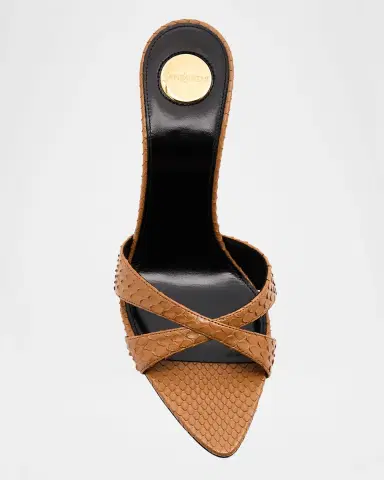 Saint Laurent Kirat Snake Mule Sandals | Thumbnail 6 Saint Laurent Kirat Snake Mule Sandals | Thumbnail 6
