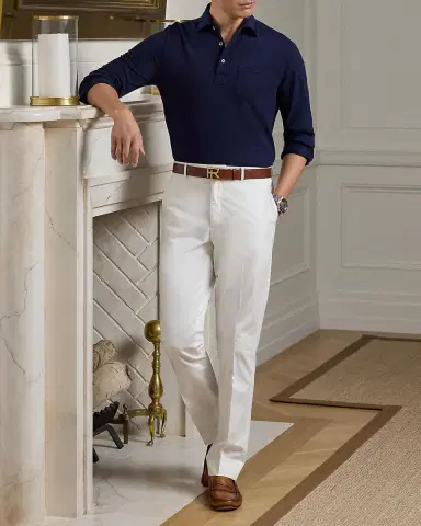 Ralph Lauren Purple Label Cotton-Cashmere Piqué Polo Shirt | Thumbnail 2