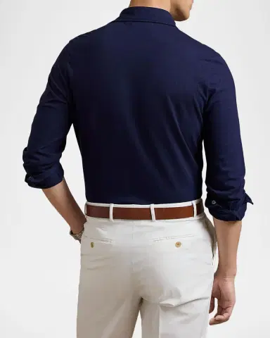Ralph Lauren Purple Label Cotton-Cashmere Piqué Polo Shirt | Thumbnail 3