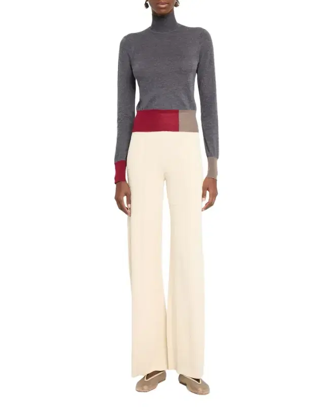 Joseph Straight-Leg Viscose Knit Trousers