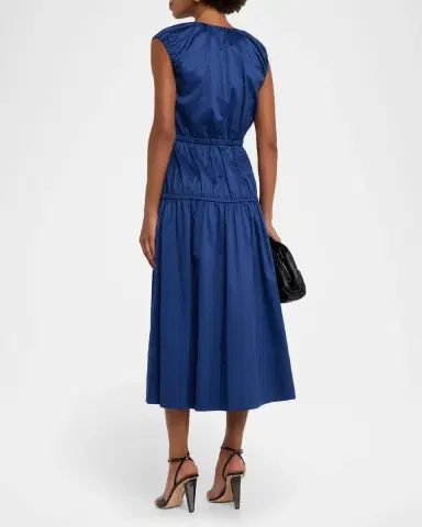 Joseph Sembat Sleeveless Cotton Sateen Midi Dress | Thumbnail 2