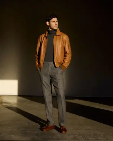 Ralph Lauren Purple Label Gregory Hand-Tailored Flannel Trouser | Thumbnail 4