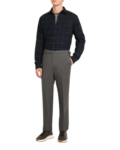 Ralph Lauren Purple Label Gregory Hand-Tailored Flannel Trouser | Thumbnail 1