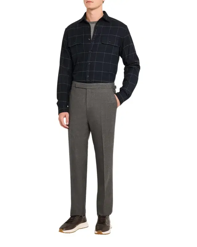 Ralph Lauren Purple Label Gregory Hand-Tailored Flannel Trouser