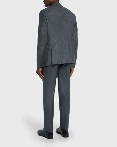 Giorgio Armani Men's Wool Micro-Houndstooth Two-Piece Suit | Thumbnail 3 Giorgio Armani Men's Wool Micro-Houndstooth Two-Piece Suit | Thumbnail 3