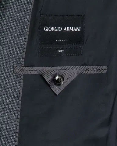 Giorgio Armani Men's Wool Micro-Houndstooth Two-Piece Suit | Thumbnail 7 Giorgio Armani Men's Wool Micro-Houndstooth Two-Piece Suit | Thumbnail 7