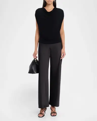 Vince Draped Cowl-Neck Top | Thumbnail 2