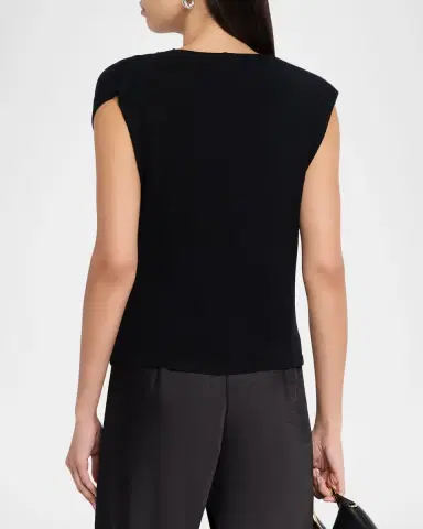Vince Draped Cowl-Neck Top | Thumbnail 3