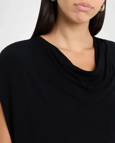 Vince Draped Cowl-Neck Top | Thumbnail 5