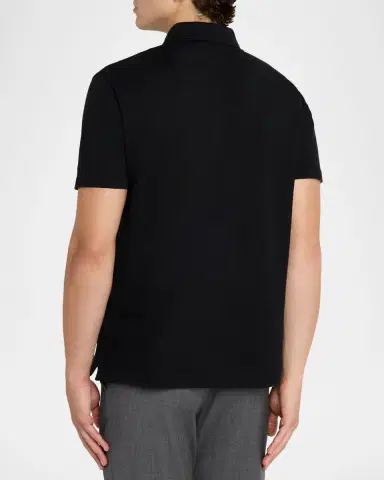 Ralph Lauren Purple Label Cotton-Cashmere Piqué Polo Shirt | Thumbnail 3
