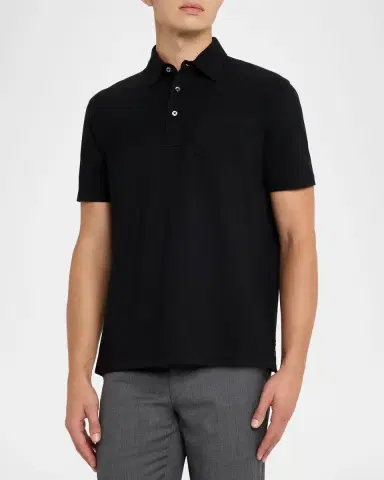 Ralph Lauren Purple Label Cotton-Cashmere Piqué Polo Shirt | Thumbnail 4
