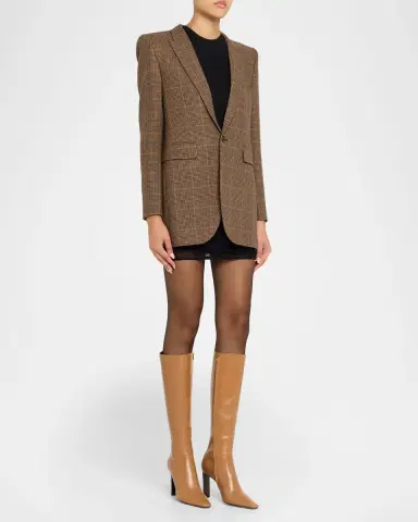 Saint Laurent Francoise Smooth Leather Knee-High Boots | Thumbnail 3