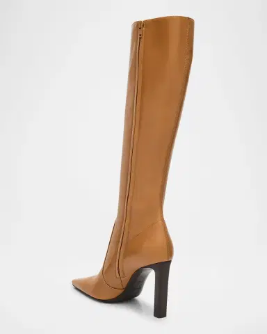 Saint Laurent Francoise Smooth Leather Knee-High Boots | Thumbnail 4