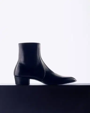 Saint Laurent Men's Roman 35 Leather Side-Zip Ankle Boots | Thumbnail 4 Saint Laurent Men's Roman 35 Leather Side-Zip Ankle Boots | Thumbnail 4