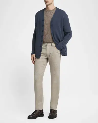 Giorgio Armani Men's Box-Jacquard Viscose Stretch Crewneck T-Shirt | Thumbnail 6 Giorgio Armani Men's Box-Jacquard Viscose Stretch Crewneck T-Shirt | Thumbnail 6