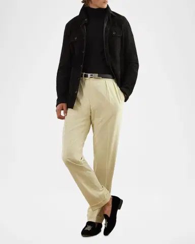 Ralph Lauren Purple Label Suede Overshirt | Thumbnail 2