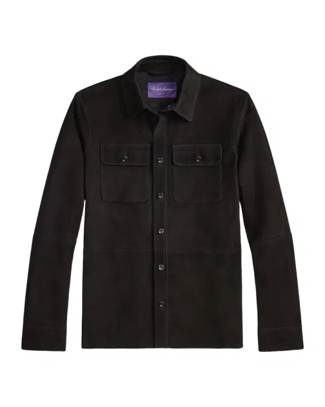 Ralph Lauren Purple Label Suede Overshirt