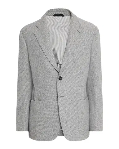 Giorgio Armani Men's Birdseye Cashmere Single-Breasted Blazer | Thumbnail 1 Giorgio Armani Men's Birdseye Cashmere Single-Breasted Blazer | Thumbnail 1