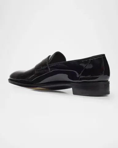 John Lobb Men's Jamie Patent Leather Penny Loafers | Thumbnail 2