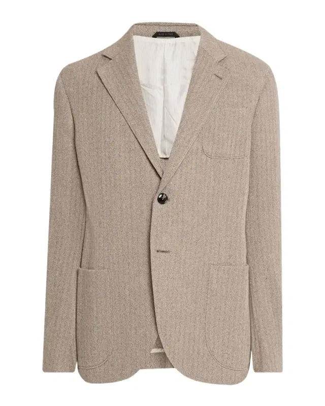 Giorgio Armani Men 's Herringbone Cashmere and Wool Sport Coat