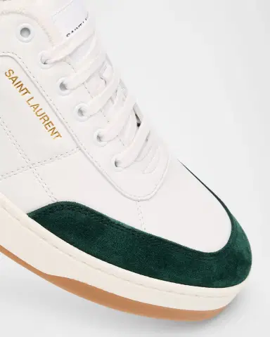 Saint Laurent Men's SL61 Leather and Suede Low-Top Sneakers | Thumbnail 3 Saint Laurent Men's SL61 Leather and Suede Low-Top Sneakers | Thumbnail 3