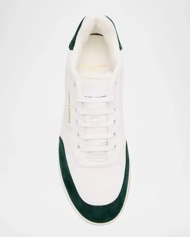 Saint Laurent Men's SL61 Leather and Suede Low-Top Sneakers | Thumbnail 4 Saint Laurent Men's SL61 Leather and Suede Low-Top Sneakers | Thumbnail 4