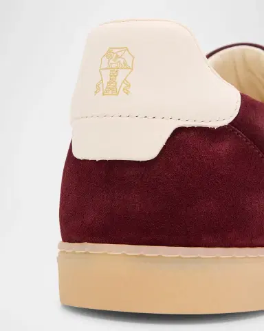 Brunello Cucinelli Men's Suede T-Toe Low-Top Sneakers | Thumbnail 5 Brunello Cucinelli Men's Suede T-Toe Low-Top Sneakers | Thumbnail 5