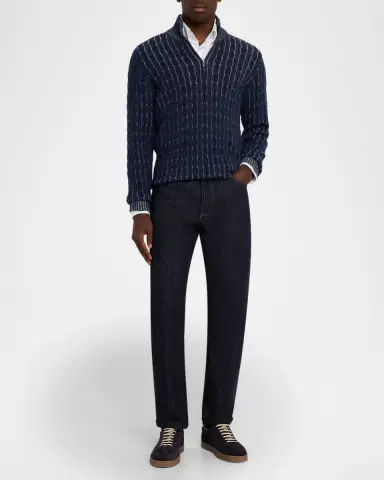 Brunello Cucinelli Men's Suede T-Toe Low-Top Sneakers | Thumbnail 3 Brunello Cucinelli Men's Suede T-Toe Low-Top Sneakers | Thumbnail 3