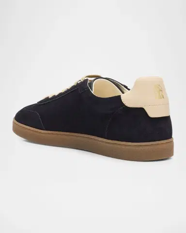 Brunello Cucinelli Men's Suede T-Toe Low-Top Sneakers | Thumbnail 4 Brunello Cucinelli Men's Suede T-Toe Low-Top Sneakers | Thumbnail 4