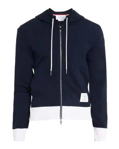 Thom Browne Men's Cotton 4-Bar Stripe Full-Zip Hoodie | Thumbnail 1