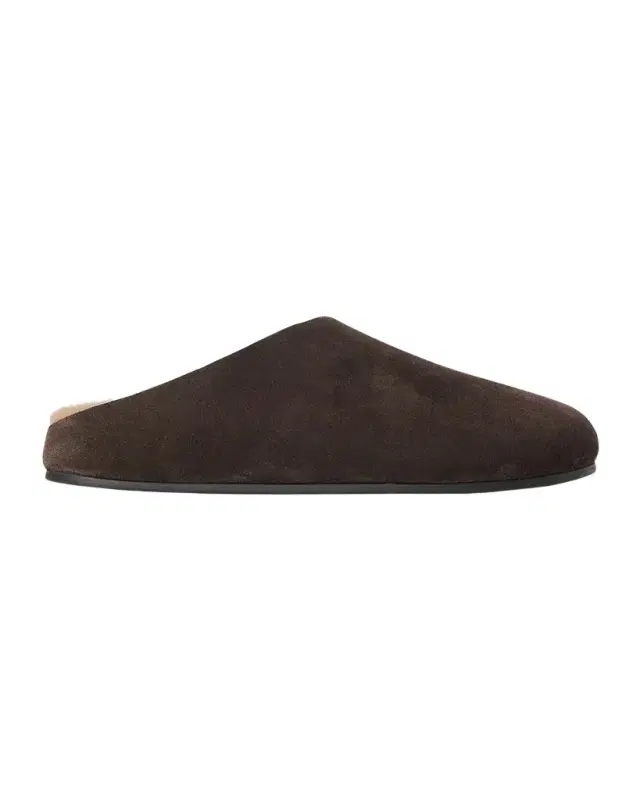Hudson Shearling-Lined Suede Slide Mules