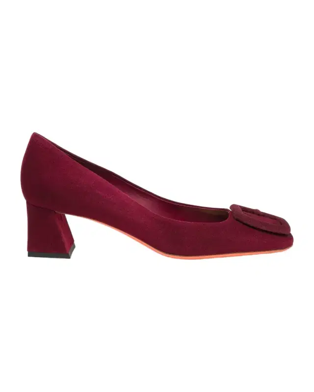 Santoni 50mm Hasmig Suede Buckle Pumps
