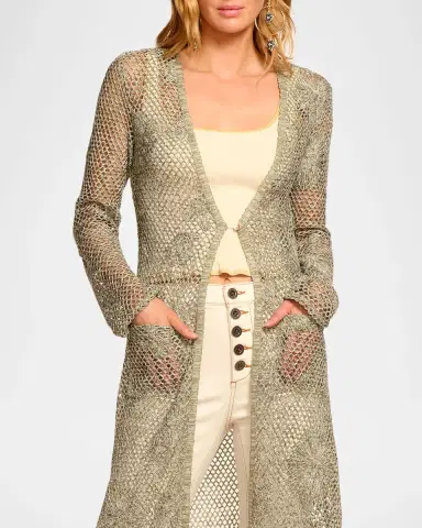 Ramy Brook Liana Crochet-Knit Duster | Thumbnail 4 Ramy Brook Liana Crochet-Knit Duster | Thumbnail 4