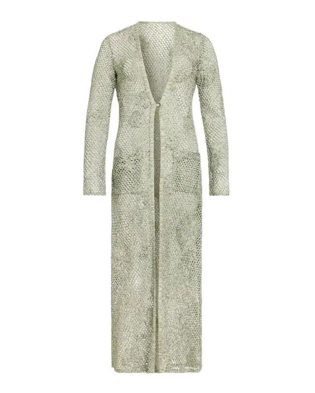 Liana Crochet-Knit Duster