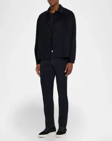 FRAME Men's Double-Face Wool Overshirt | Thumbnail 2