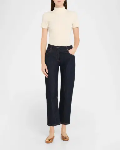 Tory Burch Reva Travel Leather Ballet Flats | Thumbnail 3