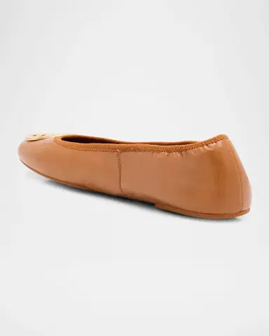 Tory Burch Reva Travel Leather Ballet Flats | Thumbnail 4