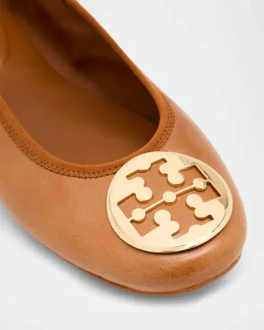 Tory Burch Reva Travel Leather Ballet Flats | Thumbnail 5