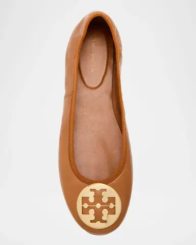 Tory Burch Reva Travel Leather Ballet Flats | Thumbnail 6