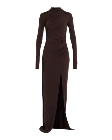 Lapointe Ruched Mock-Neck Jersey Column Gown | Thumbnail 1