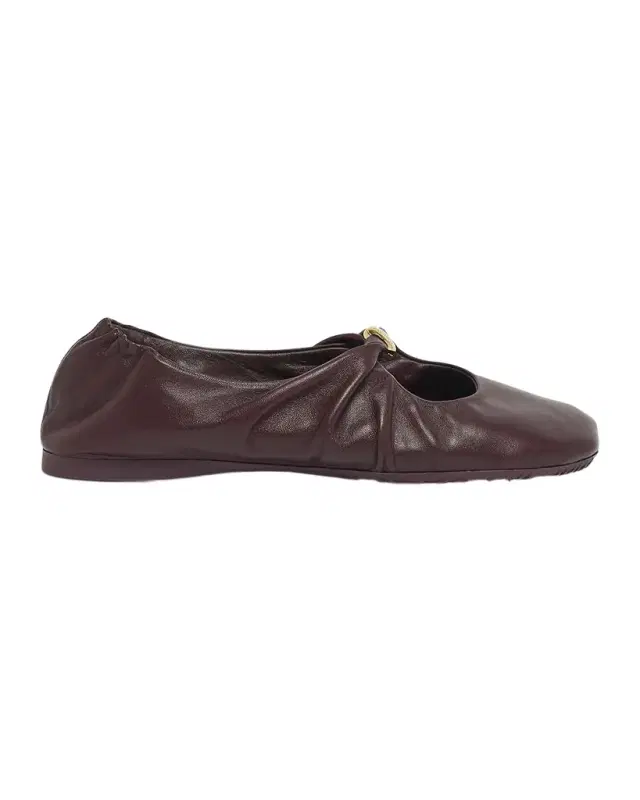 Loewe Pebble Soft Leather Ballerina Flats