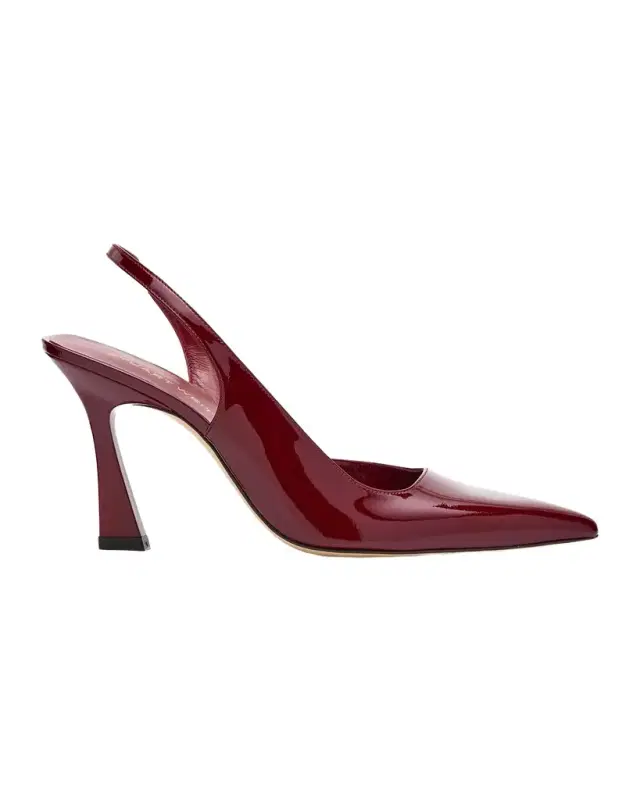 Stuart Weitzman Vinnie D 'Orsay Patent Leather Slingback Pumps