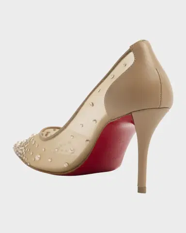 Christian Louboutin 80mm Miss Z Degrastra Embellished Mesh Pumps | Thumbnail 2