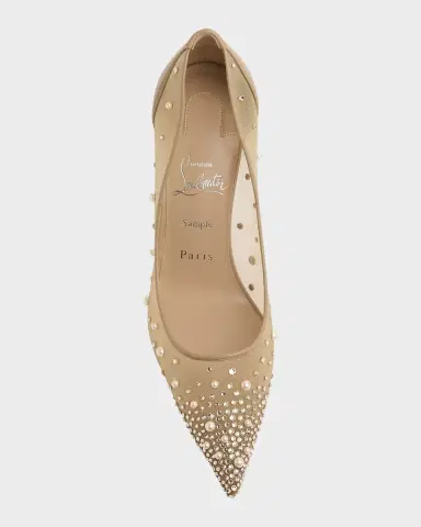 Christian Louboutin 80mm Miss Z Degrastra Embellished Mesh Pumps | Thumbnail 4