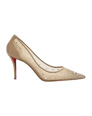 Christian Louboutin 80mm Miss Z Degrastra Embellished Mesh Pumps | Thumbnail 1