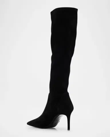 Stuart Weitzman 75mm Stuart Power Suede Knee-High Boots | Thumbnail 4 Stuart Weitzman 75mm Stuart Power Suede Knee-High Boots | Thumbnail 4