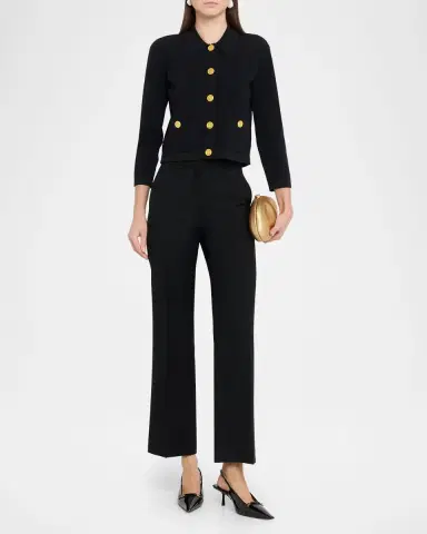 L'AGENCE Osiris Collared Cardigan | Thumbnail 2