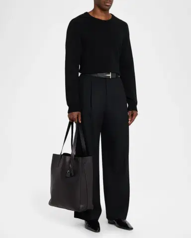 Tom Ford Men's Natural Leather North-South Tote Bag | Thumbnail 5